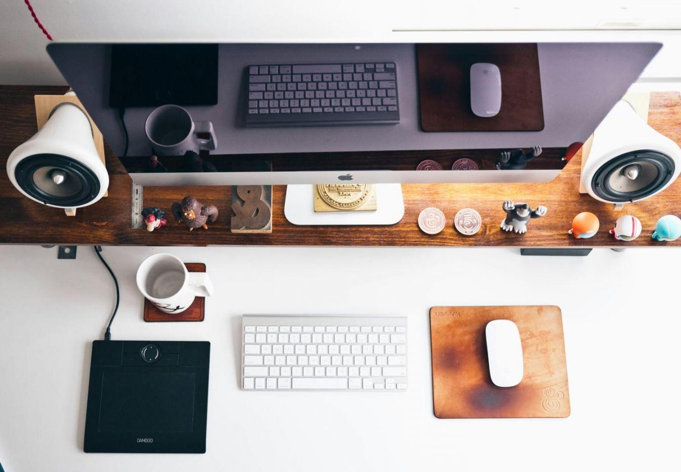 Financial planning workspace with expense tracking materials