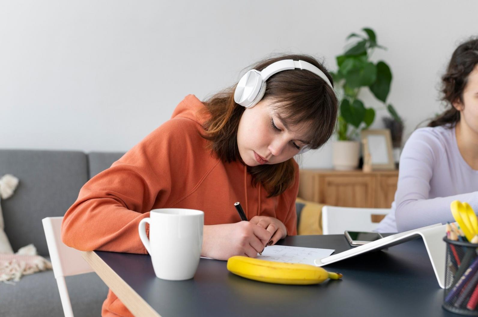 Financial planning workspace with expense tracking charts and budget analysis